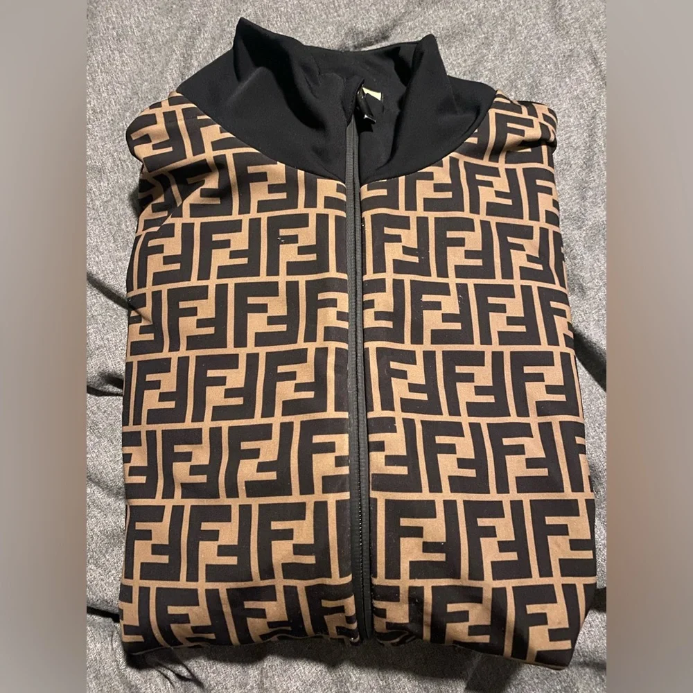 FENDI ジップアップジャケット ブラウン Fendi | Jackets & Coats | Mens Fendi Jacket Size Xl Brown | Poshmark